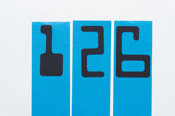 Sticker - MICR font numbers 126