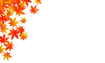 Wall Mural - 秋の紅葉の背景フレームイラスト