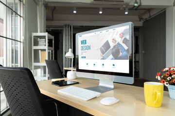 Website design software provide modish template for online retail business and e-commerce