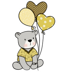 cute bear cartoon design character