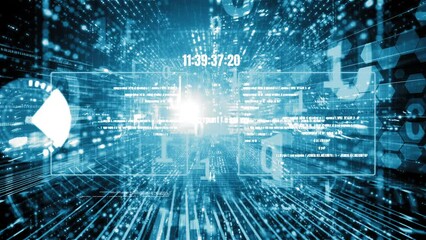 Software development, application programming code and tacit computer coding . Concept of smart digital transformation and technology disruption that changes global trends in new information era .
