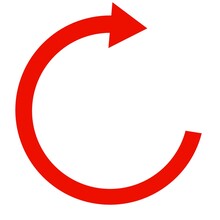 Red Clockwise Arrow Icon 