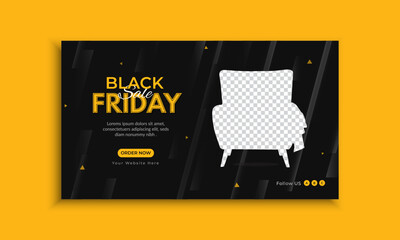 Wall Mural - Black Friday design for advertising, web banner template