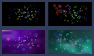 Wall Mural - Night blurred vector background with bokeh