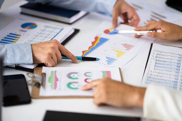 Poster - Business Chart Paperwork. Financial Document