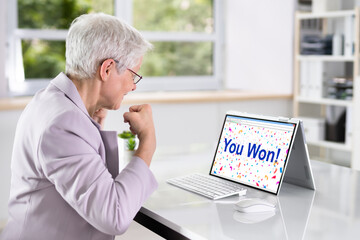 Poster - Winner Business Manager Success. Celebrating Win