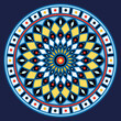Ethnic mandala. Geometric tunisian motif.