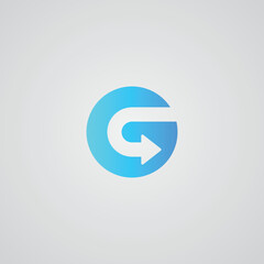Wall Mural - G letter technology logo vector