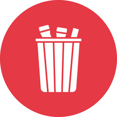 Poster - Garbage Glyph Circle Background Icon