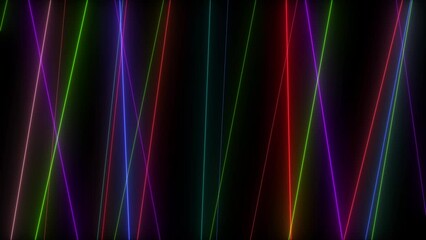 Wall Mural - vj abstract laser light colorful glowing neon lines background. video ultra 4k