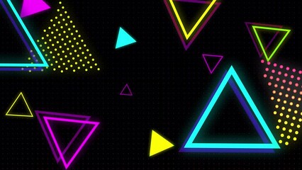 Aufkleber - Abstract retro style 80s geometric pattern memphis design background 
