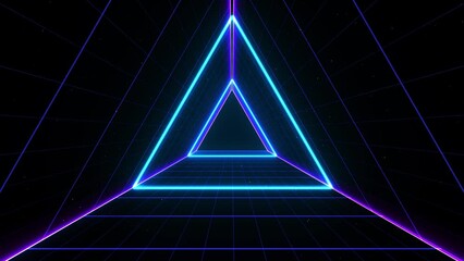 Wall Mural - retro style 80s sci-fi background futuristic with laser grid landscape. digital cyber surface style 