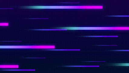 Aufkleber - Abstract speed laser data technology. Light glowing neon lines background. for music event. Video Ultra 4K