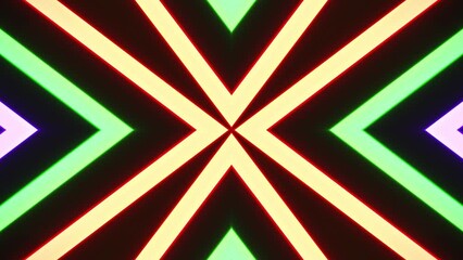 Wall Mural - vj abstract laser light colorful glowing neon lines background. video ultra 4k