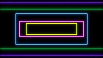 Wall Mural - vj abstract laser light colorful glowing neon lines background. video ultra 4k