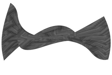 Poster - black and white ribbon isolated on white background