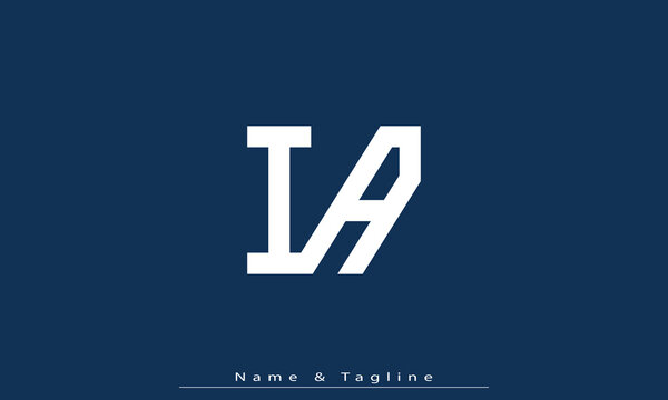 Alphabet letters Initials Monogram logo IA , AI