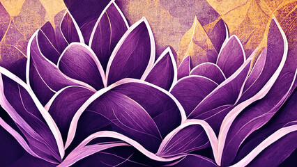 Canvas Print - abstract purple floral massage aromatherapy nature health zen peace background