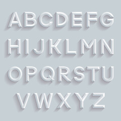 Wall Mural - Emboss alphabet