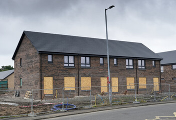 Wall Mural - New housing development building council terraced houses