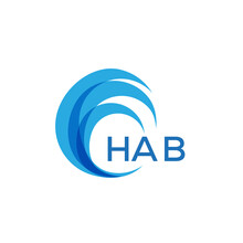 HAB Letter Logo. HAB Blue Image On White Background. HAB Monogram Logo Design For Entrepreneur And Business. . HAB Best Icon.
