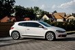 © Евгения Жигалкина - White car sedan  after washing. Contactless self-service car wash. Personal car care cleaning outside. Concept disinfection and antiseptic cleaning of vehicle, covid-19 and coronavirus