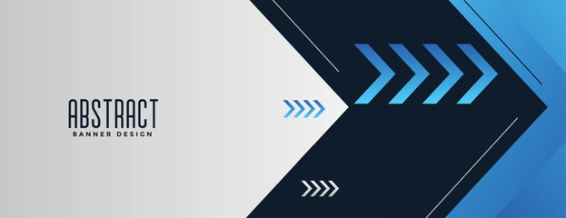 Sticker - business style modern arrow presentation wide banner design