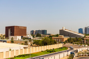 Wall Mural - Abu Dhabi, UAE - 05.06.2022 - View of the towers of the city. Urban