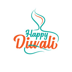 Wall Mural - Happy Diwali Festival Greeting Design Template