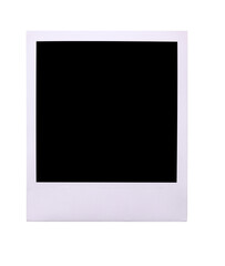 Polaroid style photo print isolated one single transparent background PNG file