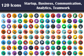 Sticker - 120 Icons Of Startup, Business, Communication, Analytics, Teamwork