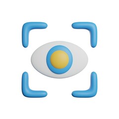 Canvas Print - Vision Eye Sign 3D Rendering Illustration