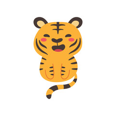 Wild animal cartoons. cute tiger Elements for decorating the year of the Tiger