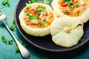 Wall Mural - Baked squash and zucchini with quinoa