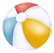 Watercolor Beach ball icon inflatable sea and summer toy