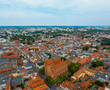 Toruń, widok z lotu ptaka na katedrę Jana Chrziciela i Jana Ewangelisty
