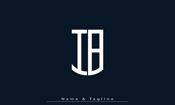 Alphabet letters Initials Monogram logo IB , BI