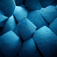 Blue background wallpaper, 3D shapes and patterns, cinematic light 2