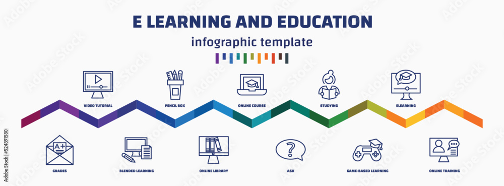 infographic template with icons and 11 options or steps. infographic ...