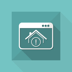 Wall Mural - House alert web system - Vector icon of computer application