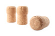 © New Africa - Many sparkling wine corks on white background