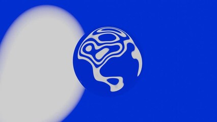 Poster - Ball with liquid pattern on background of moving lines. Design. 3d mirror ball with moving pattern lines. Reflection of liquid lines in 3D ball