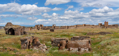 Wall Mural - Ruins of the ancient capital of Armenian Kingdom, Ani, in Kars, Turkey.