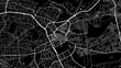 Vector map of Nairobi city. Urban grayscale poster. Road map with metropolitan city area view.
