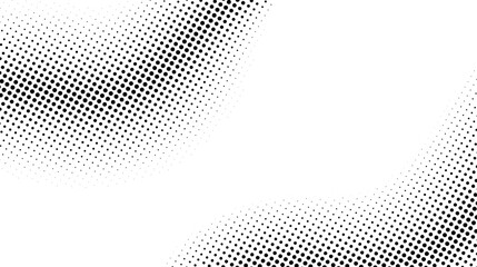 Aufkleber - Halftone background. Comic halftone pop art texture. White and black abstract wallpaper. Retro waves vector