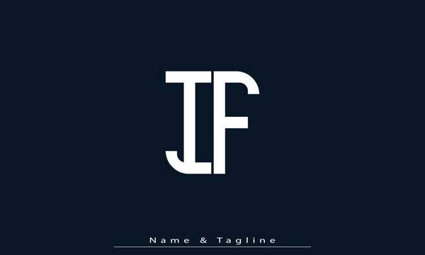Alphabet letters Initials Monogram logo IF , FI