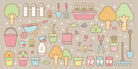 cute kawaii garden set