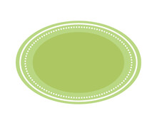 Green Oval Stamp