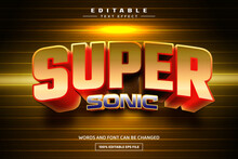 Super Sonic 3D Editable Text Effect Template