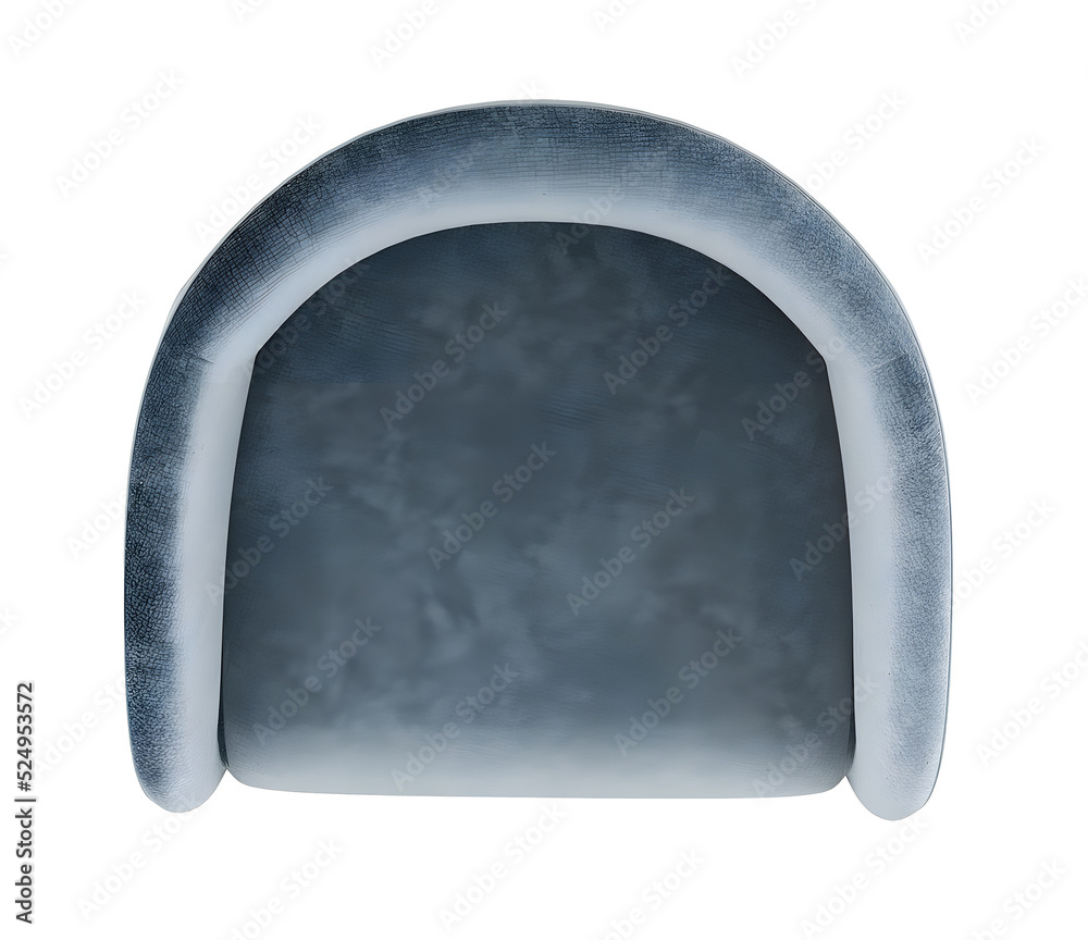 Top view blue single armchair transparent. Png. 3D rendering Stock  Illustration | Adobe Stock, image size:1000x864